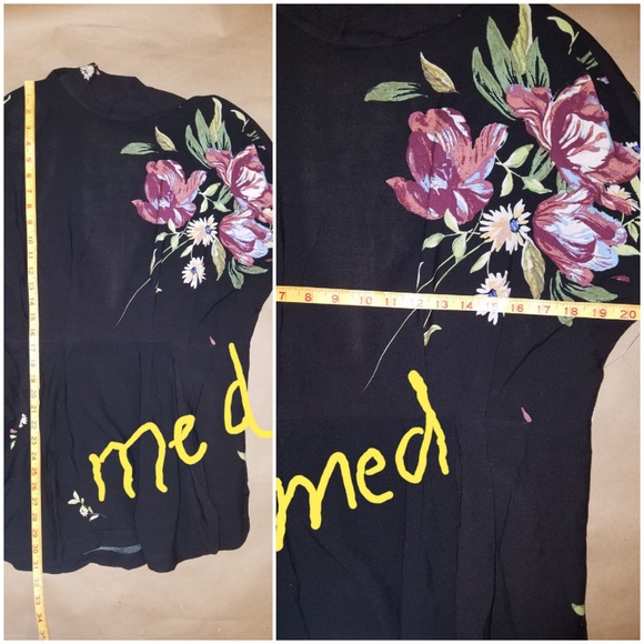 Free People black Mini Dress Tunic Top - Picture 7 of 7